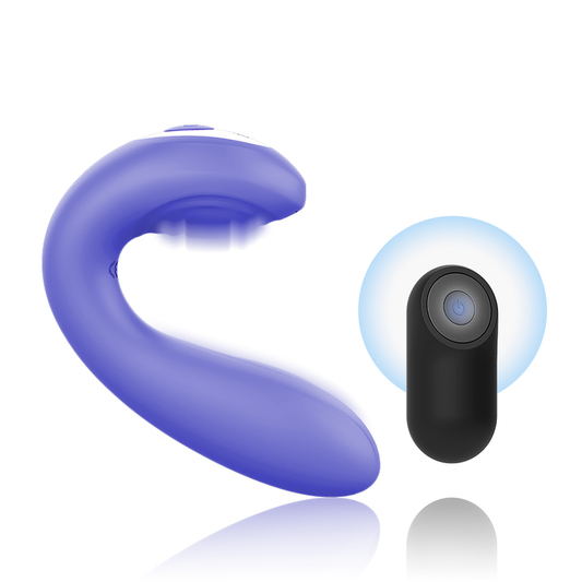 Vibrator pentru Cupluri, MR BOSS - Josef, Pulsatil cu Telecomanda, 7 Vibratii, 7 Pulsatii, Silicon, 12 cm