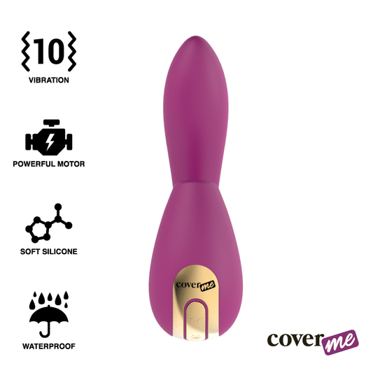 Vibrator Punct G si Ventuza Clitoris, COVERME - 10 Moduri, Silicon si ABS