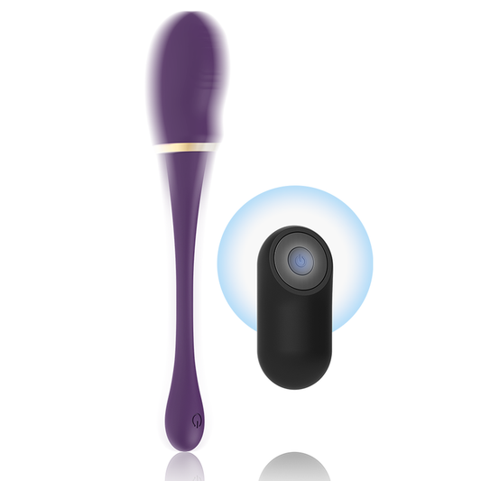 Vibrator Dublu Penetrare, TREASURE - Merlin, 10 Moduri, Telecomanda, Silicon, IPX7