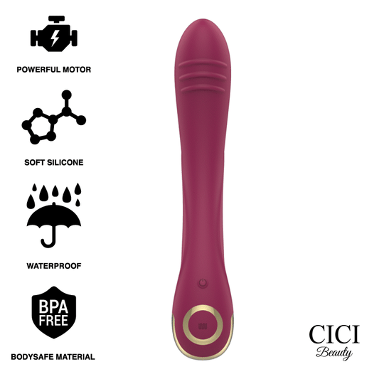 Vibrator pentru Punctul G, CICI BEAUTY - Premium Silicon, 10 Moduri Vibratii, 25 cm
