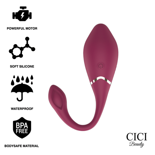 Vibrator Ou cu Telecomanda, CICI BEAUTY - Premium Silicon, 10 Moduri Vibratii, Punct G