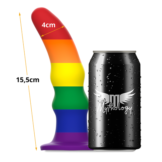 Dildo Fantasy cu Vibratii, MYTHOLOGY - Kuno Pride, Silicon Medical, Marimea M, 15,5 cm