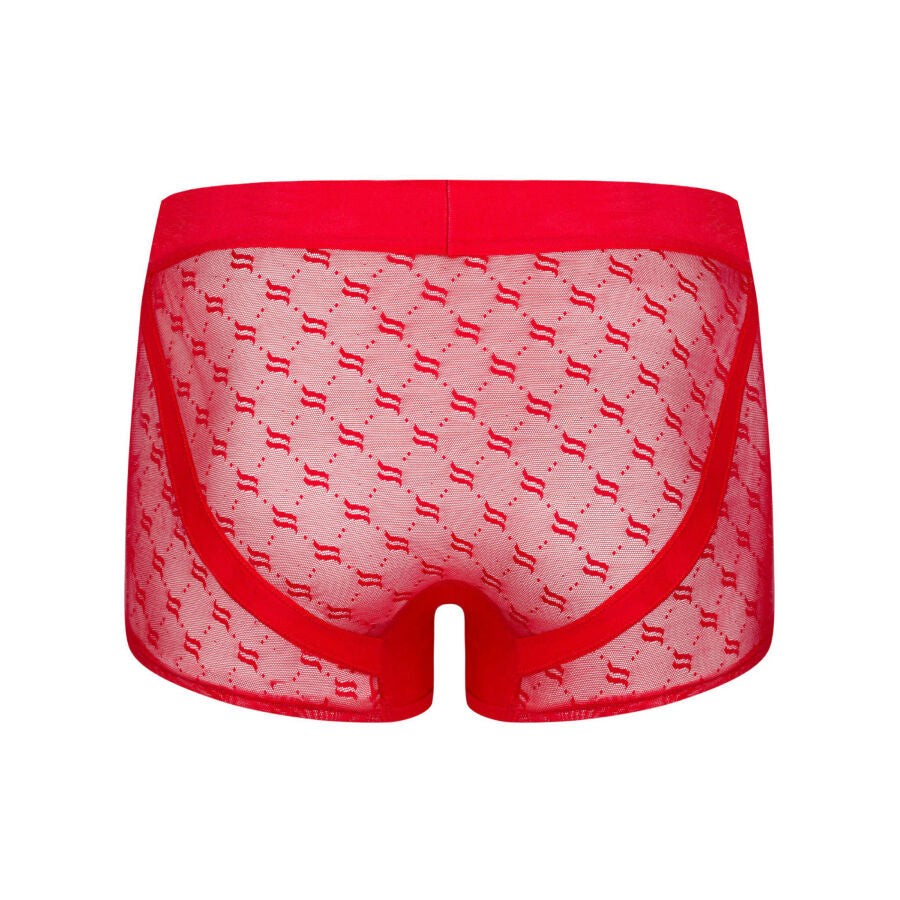 Boxer, Obsessive - Obsessiver, Material Usor Translucid, Rosu S/M