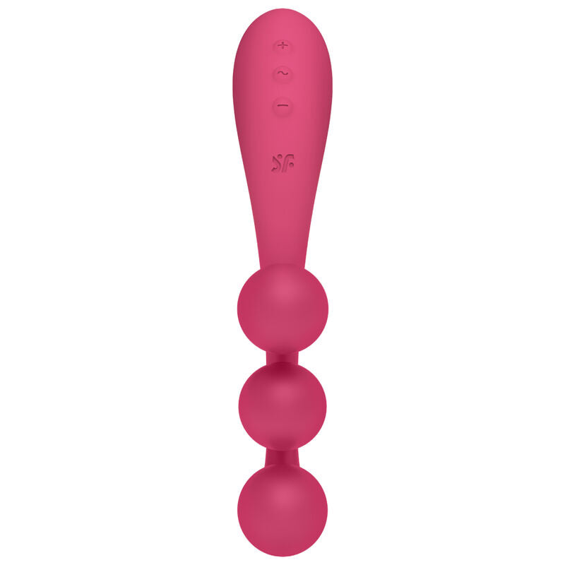 Vibrator Multiplu, Satisfyer - Tri Ball 1, 3 Motoare Independente, Rosu