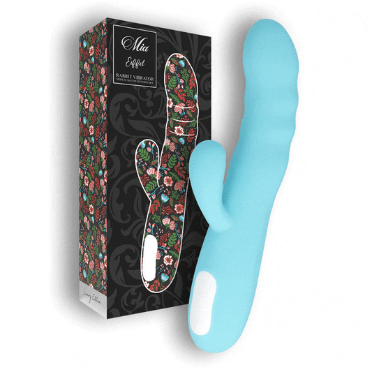 Vibrator Rabbit, MIA - Eiffel, Silicon Medical, 10 Vibratii, Turcoaz, 20,7 cm