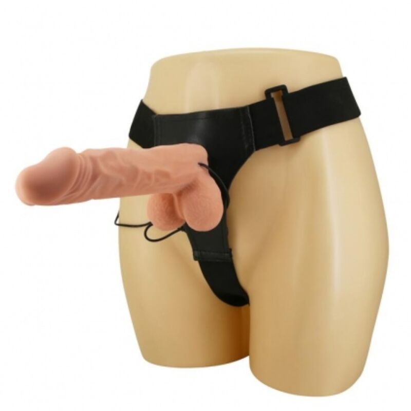 Ham cu Dildo, Baile - Ultra Passionate, Vibratii cu Telecomanda, 24 CM Natural