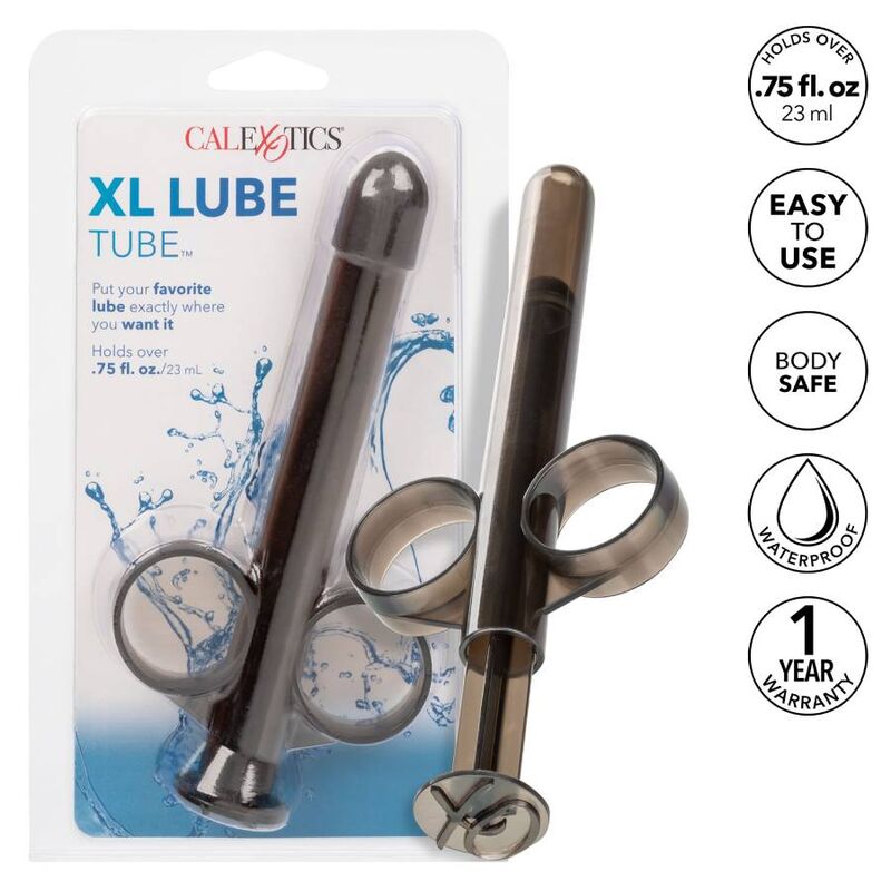 Dispenser de Lubrifiant, CalExotics - XL Lube Tube, Reutilizabil si Reincarcabil, Negru