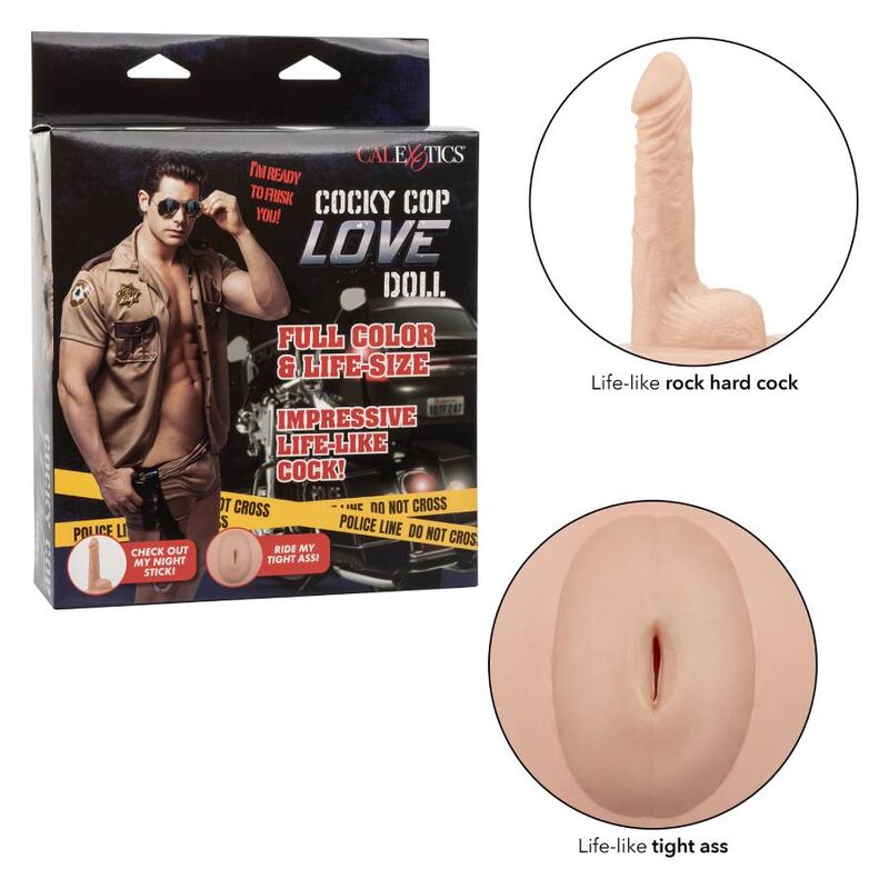 Papusa Gonflabila, CalExotics - Cocky Cop Love Doll, Marime Naturala, Masculina