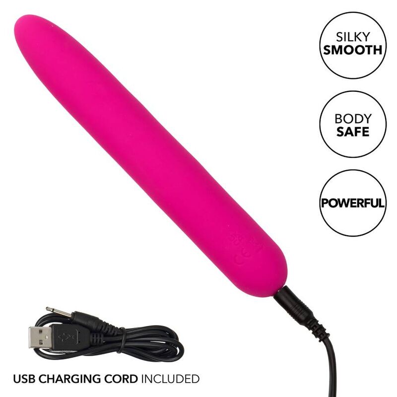 Vibrator, CalExotics - Bliss Liquid Silicone Vibe, 10 Viteze, Roz