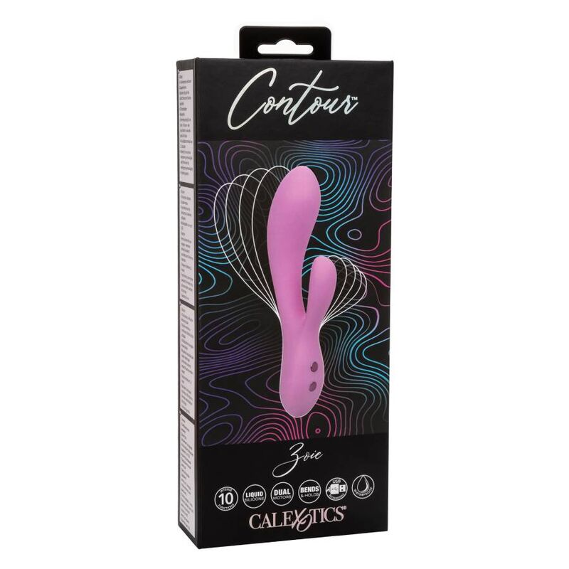 Vibrator Punctul G, CalExotics - Contour Zoie, Motoare Duble, Roz