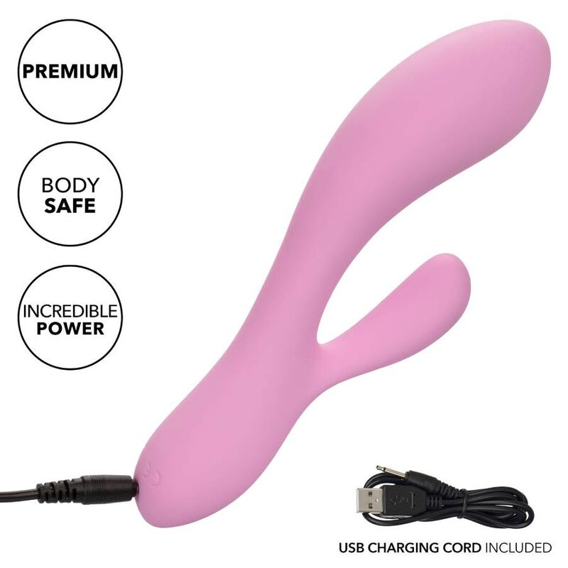 Vibrator Punctul G, CalExotics - Contour Zoie, Motoare Duble, Roz