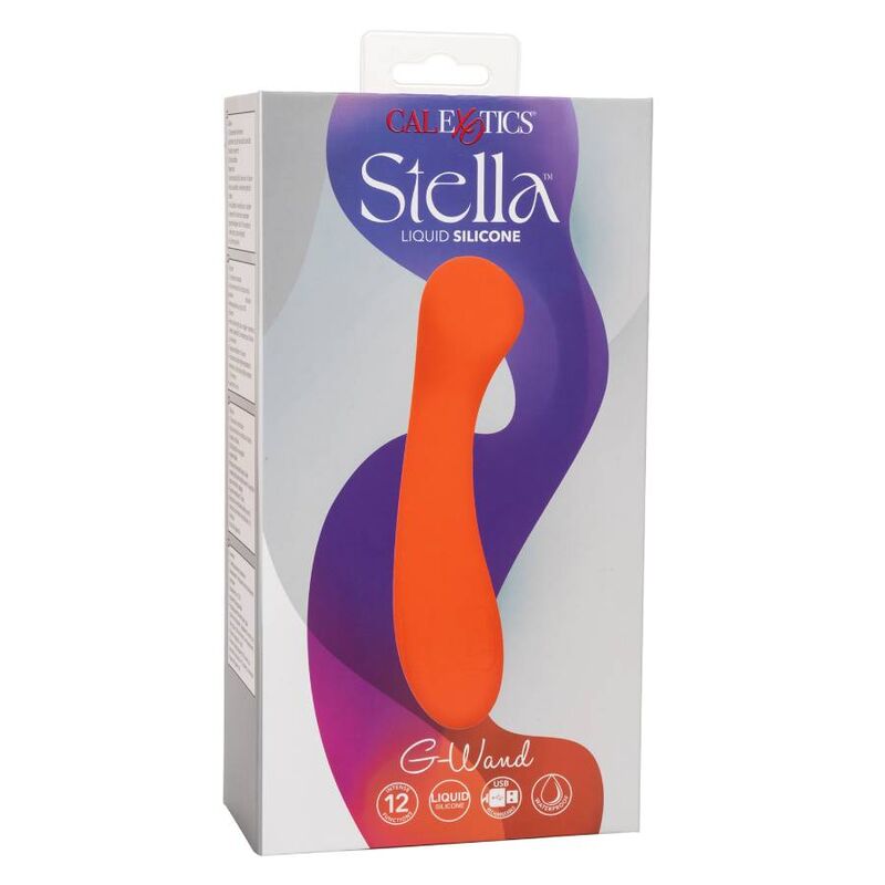 Vibrator Punctul G, CalExotics - Stella G-Wand, Silicon Lichid, Portocaliu