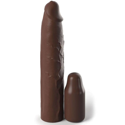 Prelungitor Manson Penis, Pipedream - Fantasy X-Tensions Elite, Extensie Detasabila, 22,86 CM + 7,62 CM Plug Brown