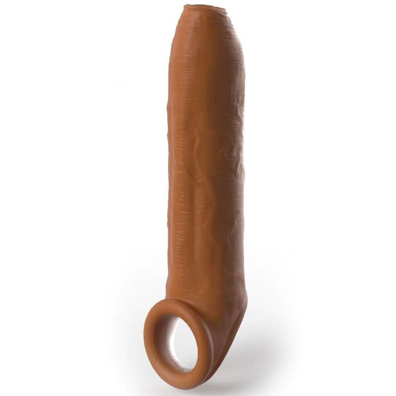 Manson Penis, Pipedream - Fantasy X-Tensions Elite Uncut, cu Curea pentru Testicule, 17,78 CM Caramel