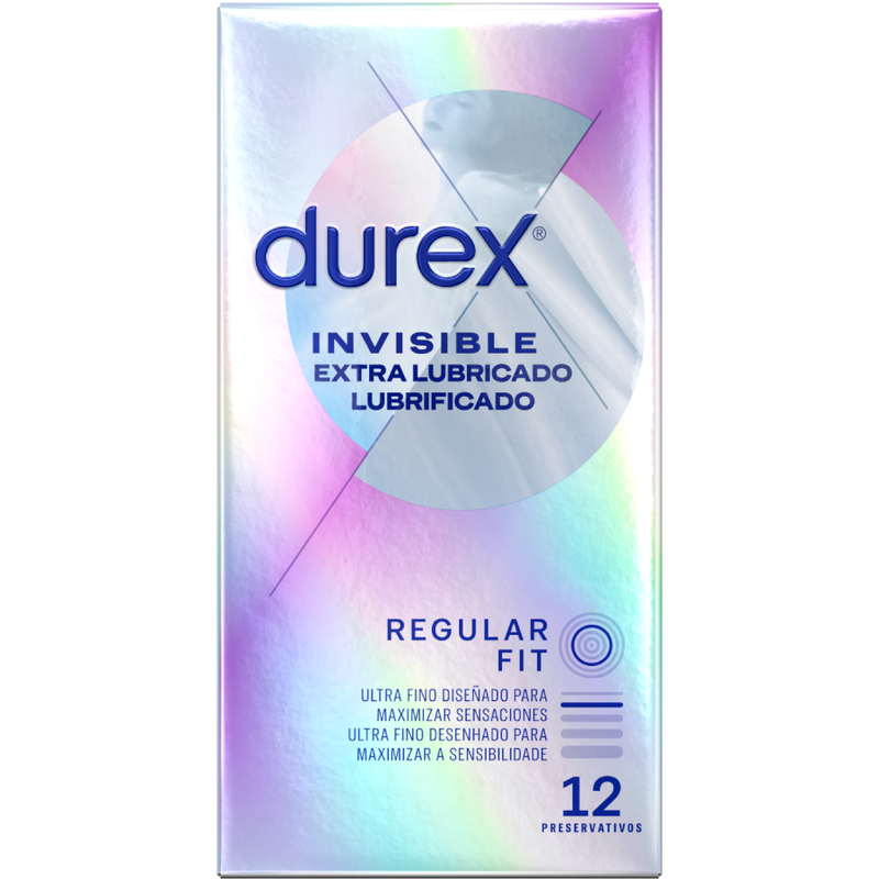 Prezervative, Durex - Invisible, Extra Lubrifiate, 12 Bucati