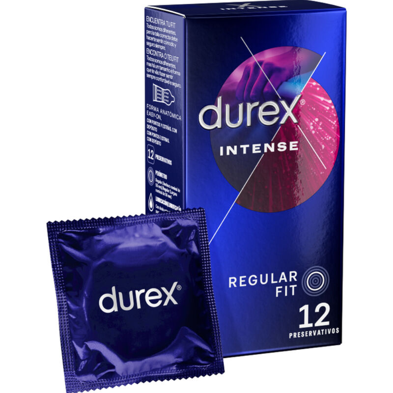 Prezervative, Durex - Intense Orgasmic, cu Gel Stimulant, 12 Unitati