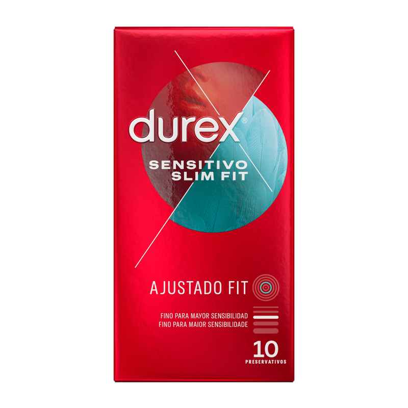 Prezervative, Durex - Sensitivo Slim Fit, Subtiri Lubrifiate, 10 Unitati