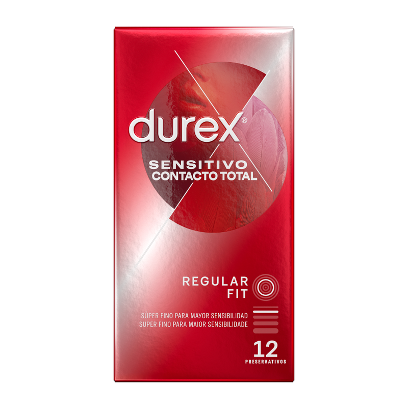 Prezervative, Durex - Sensitive Total Contact, Ultra Subtire, 12 Unitati