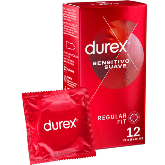 Prezervative, Durex - Soft And Sensitive, Subtiri Easy-On, 12 Bucati