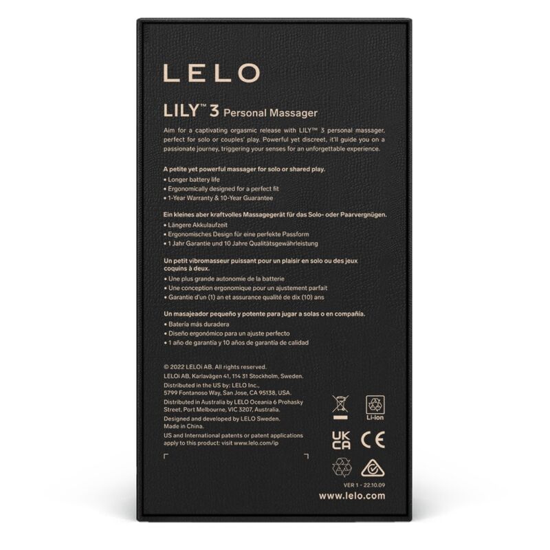 Vibrator Personal, Lelo - Lily 3, 10 Moduri de Vibratie, Aqua Green