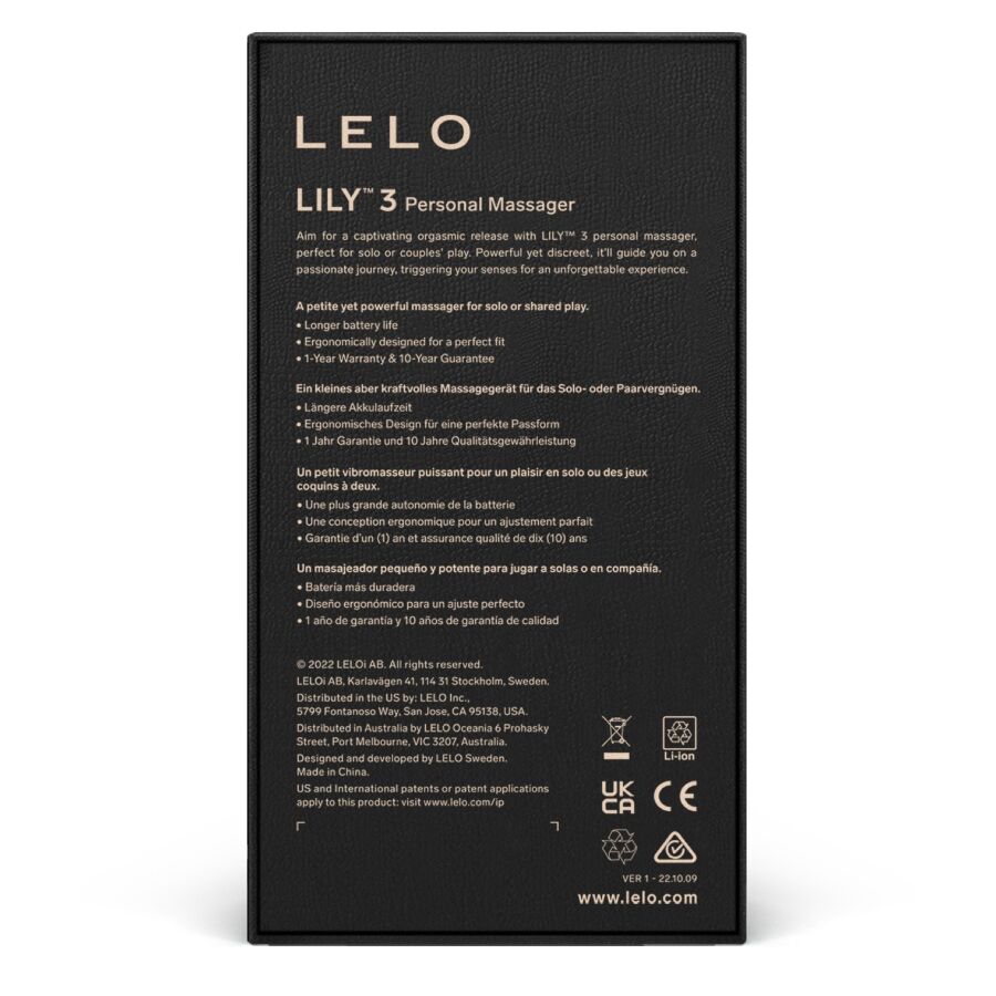Vibrator Personal, Lelo - Lily 3, 10 Moduri de Vibratie, Aqua Green