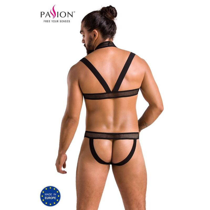 Set Lenjerie, Passion - Jacob 043, Certificat Oeko-Tex, S/M Negru