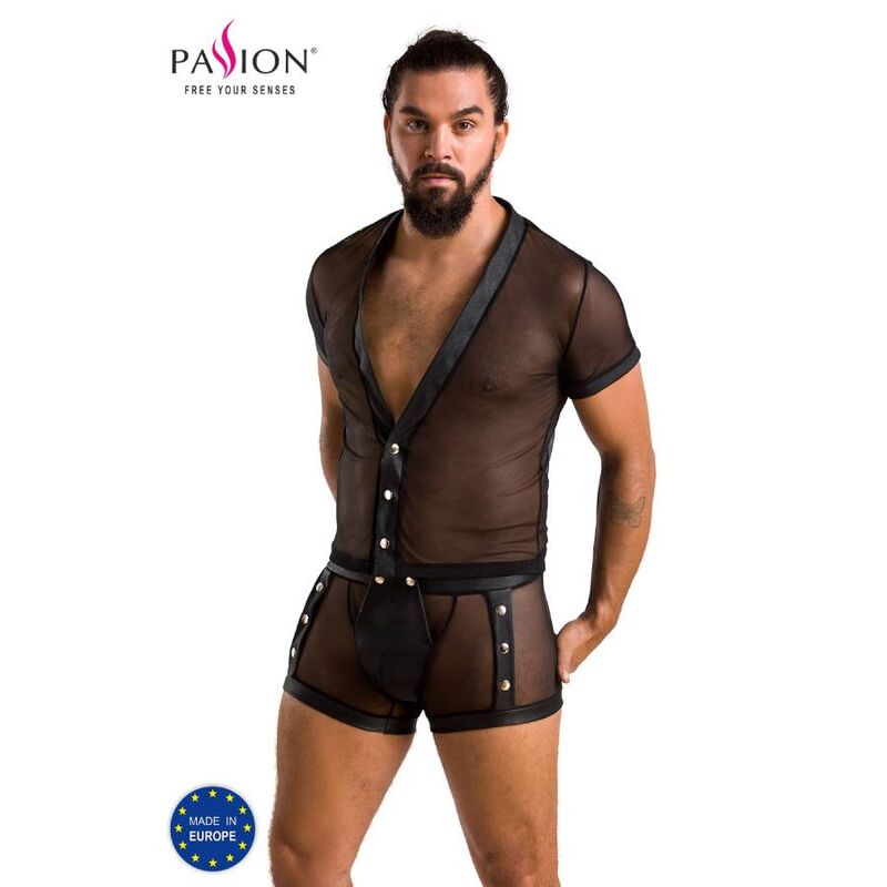 Set Lenjerie, Passion - Michael, Certificat Oeko-Tex, S/M Negru
