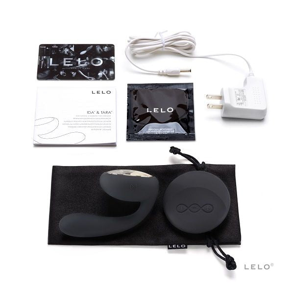 Vibrator pentru Cupluri, Lelo - Ida, Rotatie si Vibratii cu Telecomanda SenseMotion, Negru