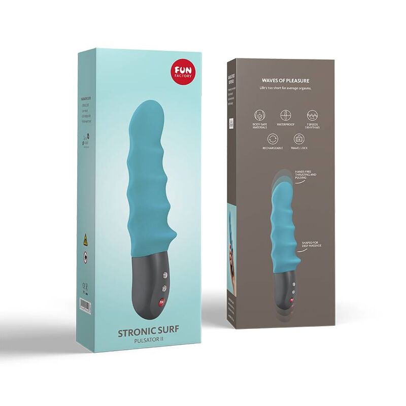 Vibrator, Fun Factory - Stronic Surf, Functie Penetrare Automata fara Maini, Turcoaz