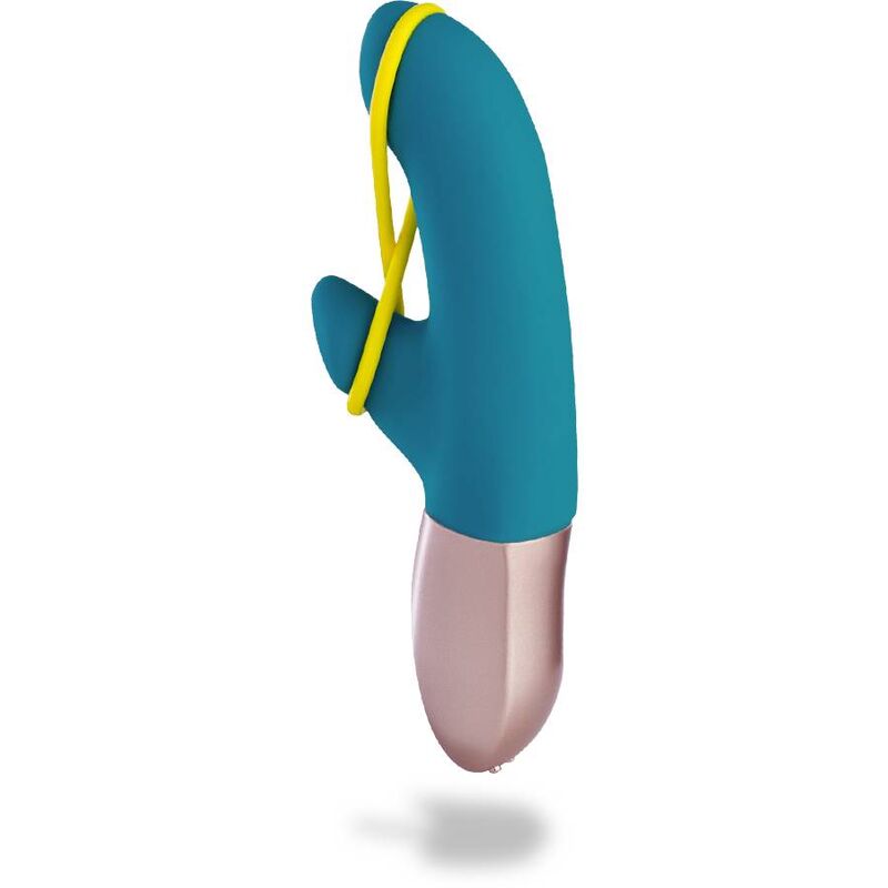 Vibrator, Fun Factory - Amorino, Reincarcabil cu Banda de Stimulare, 17.3 CM / 3.3 CM D - / Gasoline / Fluo Yellow