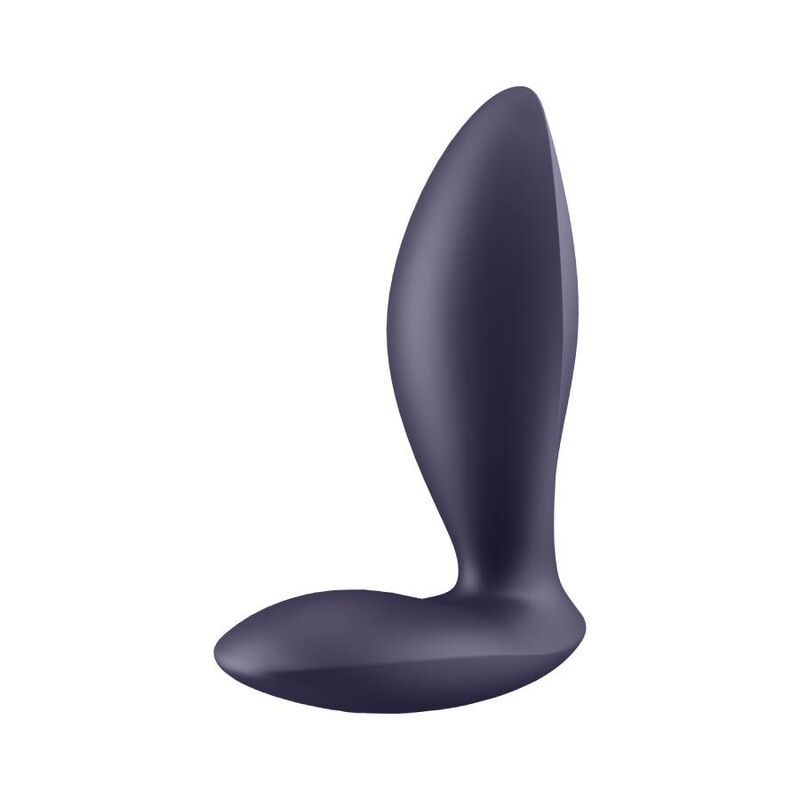 Plug Anal cu Vibratii, Satisfyer - Power Plug, Bluetooth si Control prin Aplicatie, Purple