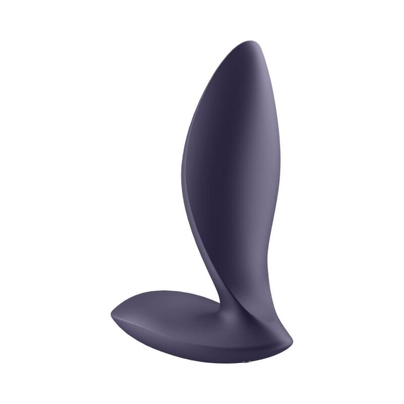 Plug Anal cu Vibratii, Satisfyer - Power Plug, Bluetooth si Control prin Aplicatie, Purple
