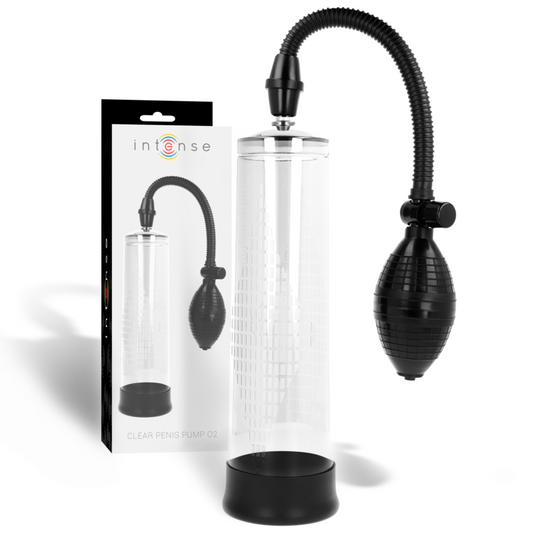 Pompa pentru Penis, INTENSE - Pump Transparent 02, cu Manometru, Transparenta, 20 cm