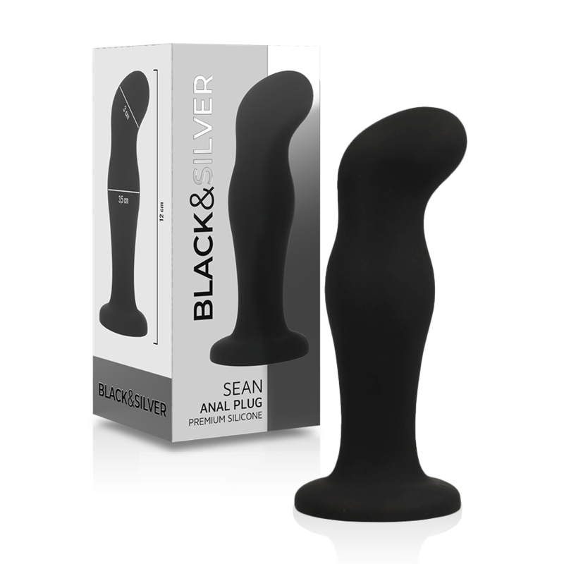 Plug Anal, Black&Silver - Sean, Silicon Medical Matasos, Negru