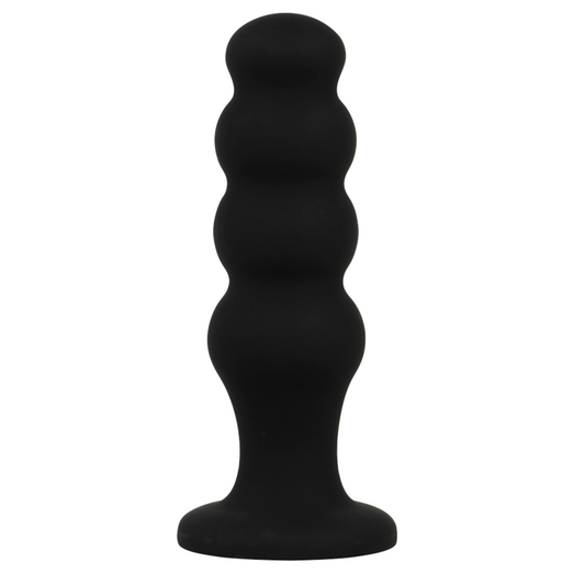 Dop Anal Premium, BLACK&SILVER - Scott, Silicon Medical, Negru, 12,5 cm