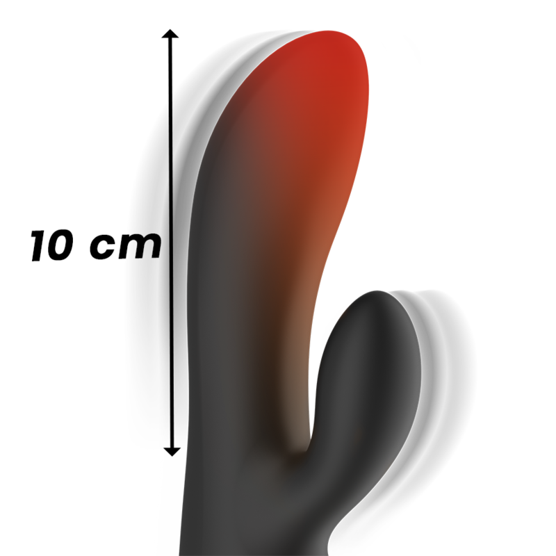 Vibrator Rabbit, Ibiza - Heating Rabbit, cu Functie de Incalzire, Negru si Auriu