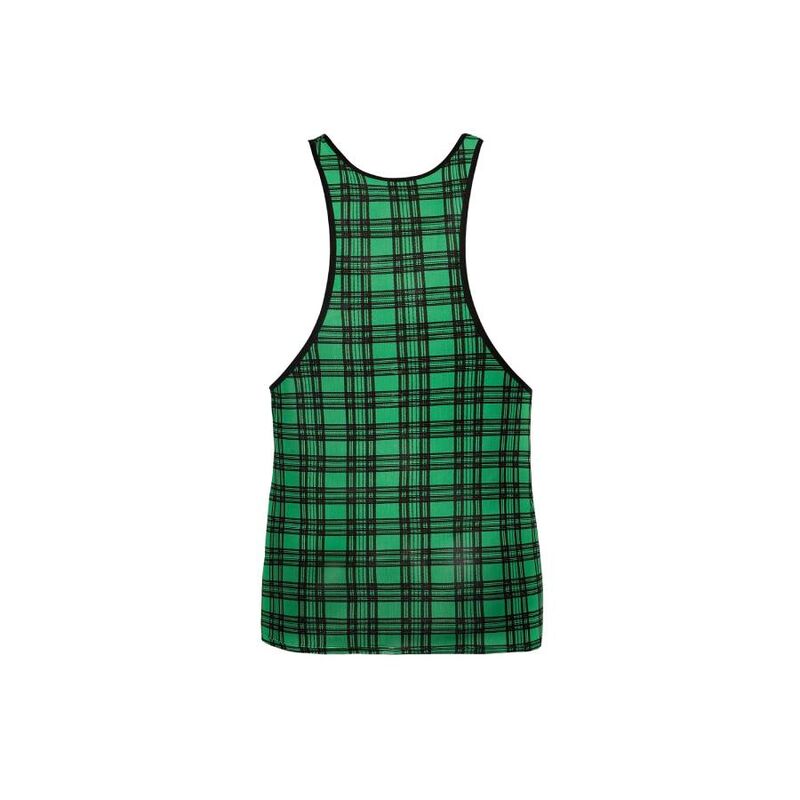 Top Barbati, Anais Men - Magic, Lycra Moale cu Model in Carouri Verzi si Negre, S