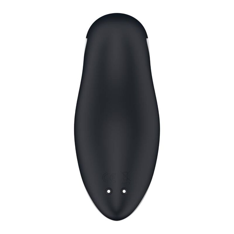 Stimulator cu Aer Pulsatoriu si Vibratii, Satisfyer - Orca, Motoare Independente, Negru/Alb