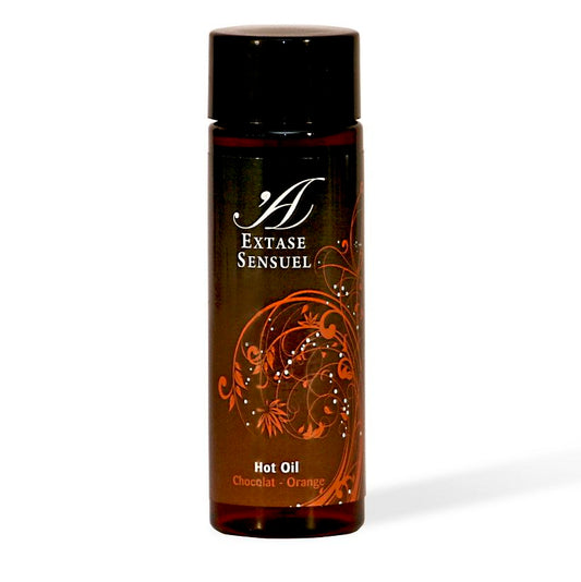 Ulei de Masaj Stimulant, Extase Sensual - Hot Oil, Aroma Ciocolata si Portocala, 100 ML
