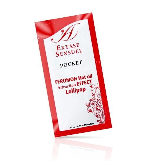 Ulei de Masaj, Extase Sensual - Lollipop, Efect de Incalzire cu Feromoni, 10 ML