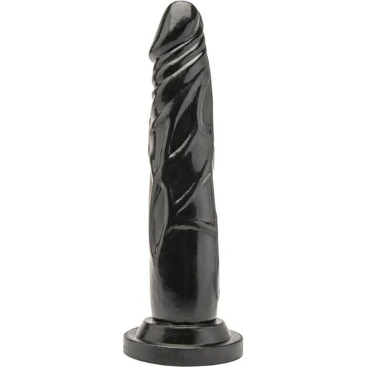 Dildo Realist, GET REAL - Dong PVC Fara Ftalati, Negru, 18 cm