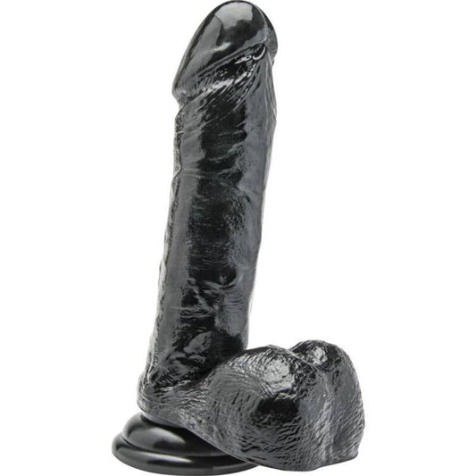 Dildo, Get Real, cu Testicule, 18 CM Negru