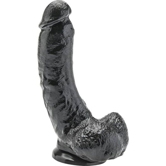Dildo, Get Real, cu Testicule, 20,5 CM Negru