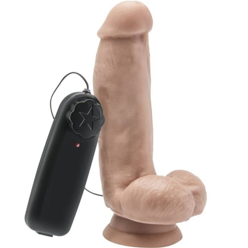 Dildo Realist, Get Real - Cu Bile, Vibrator cu Telecomanda, 12 CM Piele