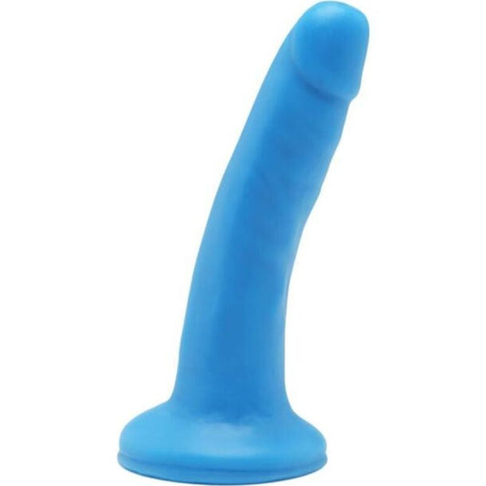 Dildo Realist, GET REAL - Happy Dicks Dong, PVC Moale la Atingere, Albastru, 12 cm