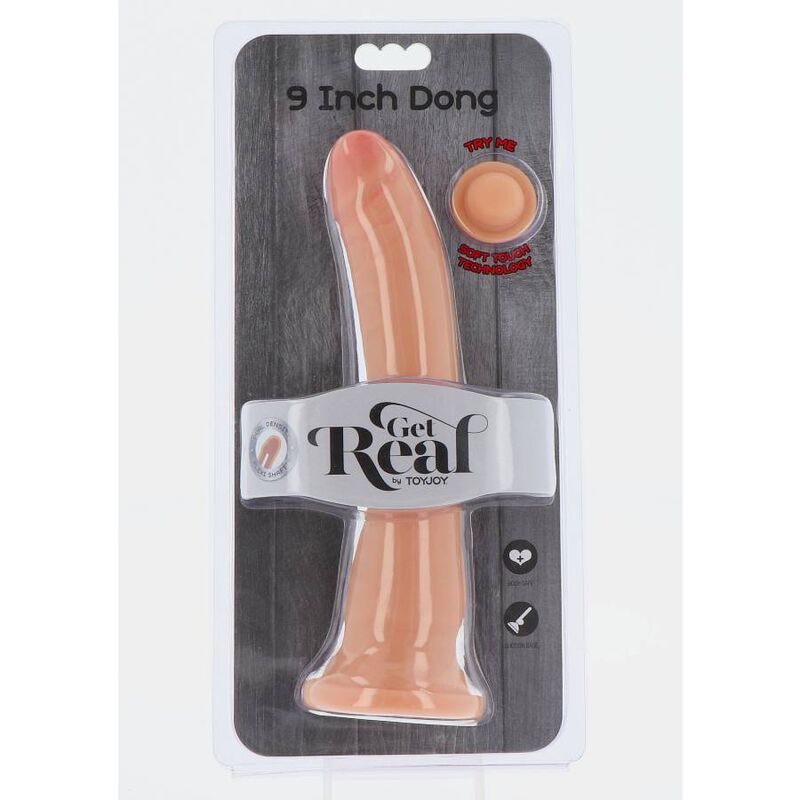 Dildo, Get Real - Dual Density Dong, Baza cu Ventuza, 20,5 CM Skin