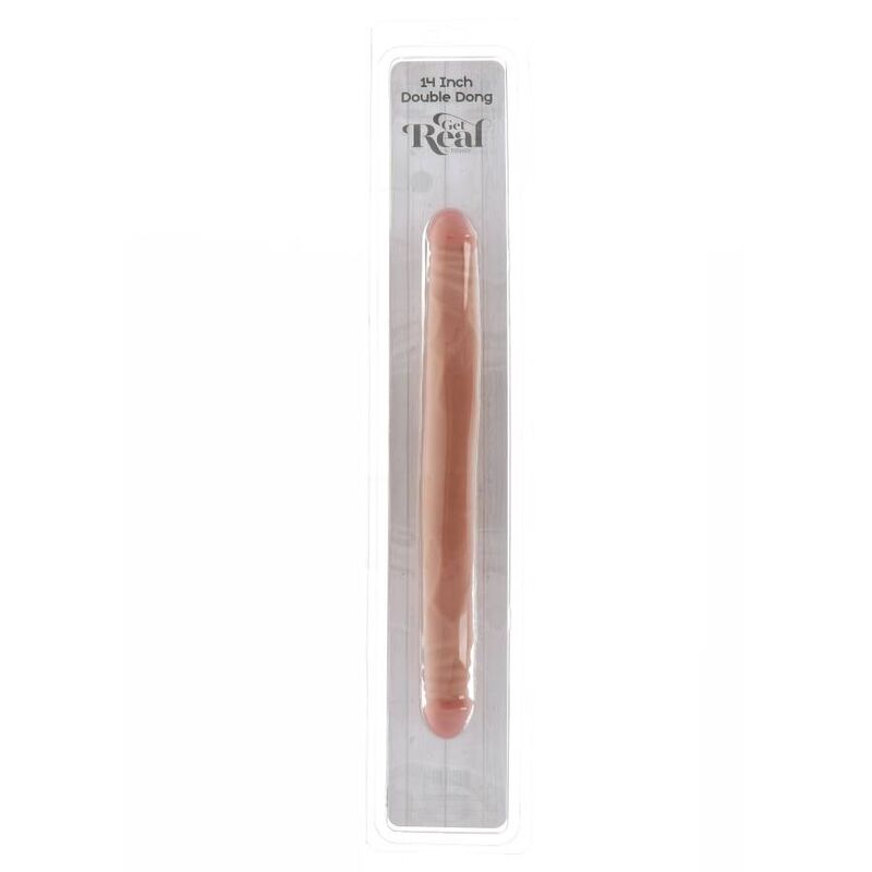 Dildo Dublu, Get Real - Double Dong, Realist, 35 CM Piele
