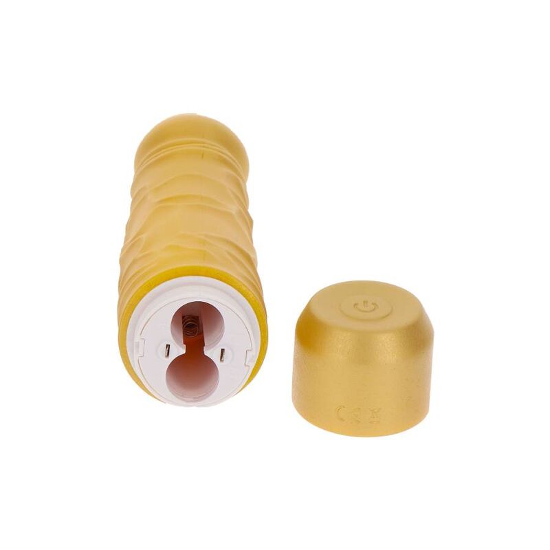 Vibrator, Get Real - Gold Dicker Original, Vibratii Puternice cu Viteze Multiple, Auriu