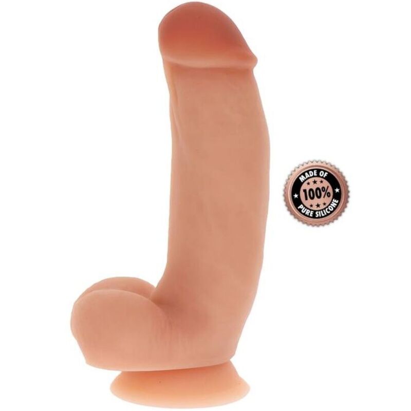 Dildo, Get Real, cu Testicule, 18 CM Piele