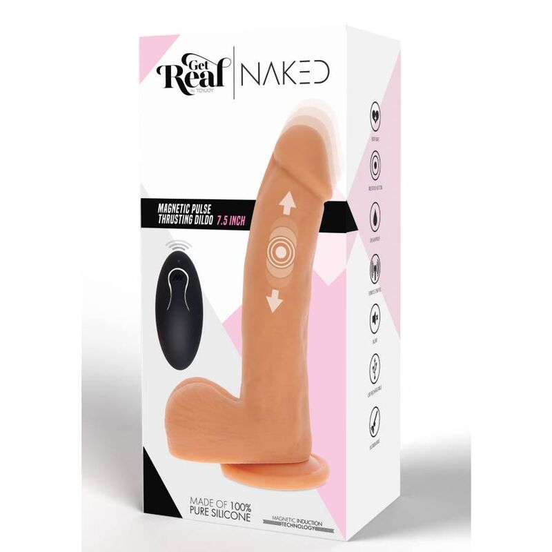 Dildo, Get Real - Magnetic Pulse Trusting, Miscare Pulsanta Magnetica, Skin
